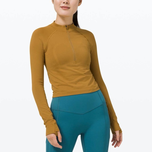 lululemon athletica Tops - Lululemon Swiftly Tech 1/2 Zip 2.0 *Cool Spiced Bronze / Tuscan Gold